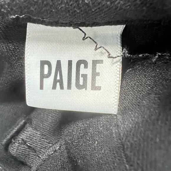 PAIGE Mayslie Jogger Jeans Black Fog Luxe Coating, Women’s Size 28 - Picture 14 of 16